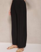 h&s Pantaloni Negri Palazzo cu croi larg High Waist Lislevia
