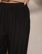 h&s Pantaloni Negri Palazzo cu croi larg High Waist Lislevia