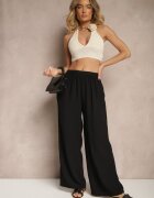 h&s Pantaloni Palazzo Negri cu croială largă cu talie înaltă Ollevia