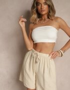 h&s Pantaloni scurți Bej cu Legătură Lunawena