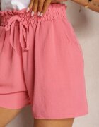 h&s Pantaloni scurți Bermuda roz Casual cu talie înaltă și elastic în talie Otanea