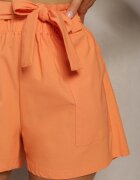 h&s Pantaloni scurți Bermude Portocalii Talie înaltă cu adaos de bumbac cu șnur în talie Quisevia