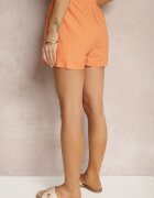 h&s Pantaloni scurți portocalii High Waist cu Elastic în Talie Kerpia