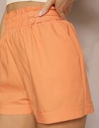 h&s Pantaloni scurți portocalii High Waist cu Elastic în Talie Kerpia