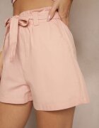h&s Pantaloni scurți Roz din Bumbac High Waist Decorați cu Curea Lioziera