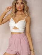 h&s Pantaloni scurți Roz închis Talie înaltă cu elastic în talie Kerpia
