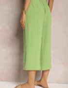h&s Pantaloni verde deschis Palazzo cu elastic în talie și lungime picior 3/4 Moolia