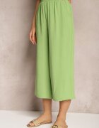 h&s Pantaloni verde deschis Palazzo cu elastic în talie și lungime picior 3/4 Moolia