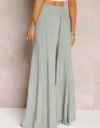 h&s Pantaloni Verde Mentă Netede cu croială largă și elastic în talie Myrieniela
