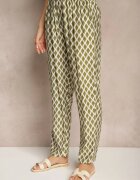 h&s Pantaloni Verzi cu croială largă Talie înaltă cu romburi Sarriza