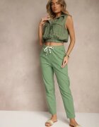 h&s Pantaloni Verzi de bumbac cu șnururi Fenarlia
