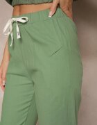 h&s Pantaloni Verzi de bumbac cu șnururi Fenarlia