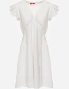 h&s Rochie Albă Brodată Din Bumbac Evazată Laquita