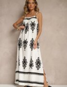 h&s Rochie Albă Evazată cu bretele cu imprimeu ornamental Reveleine
