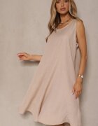 h&s Rochie bej basică cu croială evazată Mevolira