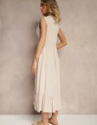 h&s Rochie bej tip plic din viscoză decorată cu volane Ularisela