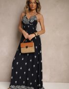 h&s Rochie Bleumarin petrecută cu bretele din bumbac cu cordon Reveesia