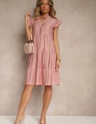 h&s Rochie Evazată Roz închis cu Decolteu în V Mevamara