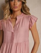 h&s Rochie Evazată Roz închis cu Decolteu în V Mevamara