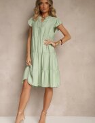 h&s Rochie Evazată Verde deschis cu Decolteu în V Mevamara