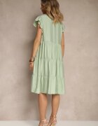 h&s Rochie Evazată Verde deschis cu Decolteu în V Mevamara