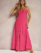 h&s Rochie Fucsia cu adaos de bumbac cu bretele reglabile și elastic la spate Tinanoras