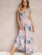 h&s Rochie Maxi Albastră cu volane și benzi elastice subțiri în talie Bexla