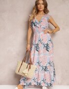 h&s Rochie Maxi Albastră cu volane și benzi elastice subțiri în talie Bexla