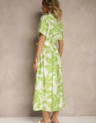 h&s Rochie tip cămașă Verde din viscoză cu cordon de legat Ullosaria