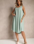 h&s Rochie verde deschisă de bază cu croială evazată Mevolira