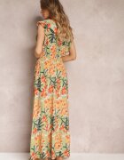 h&s Rochie Verde Maxi cu volane și elastice subțiri în talie Bexla