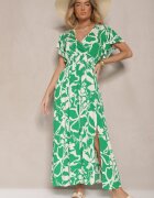 h&s Rochie Verde petrecută din viscoză cloș cu imprimeu abstract Rallevia