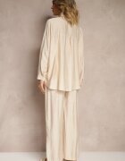 h&s Set Bej Oversize cu Cămașă și Pantaloni Ulonelia