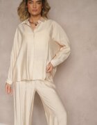 h&s Set Bej Oversize cu Cămașă și Pantaloni Ulonelia