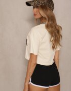 h&s Tricou Bej deschis din bumbac Decorat cu inscripție Lireline