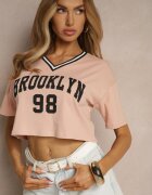 h&s Tricou Roz închis din Bumbac Decorat cu o inscripție Lireline