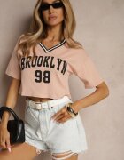 h&s Tricou Roz închis din Bumbac Decorat cu o inscripție Lireline
