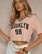 h&s Tricou Roz închis din Bumbac Decorat cu o inscripție Lireline