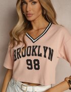 h&s Tricou Roz închis din Bumbac Decorat cu o inscripție Lireline
