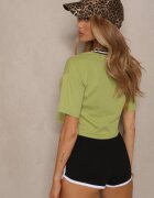 h&s Tricou Verde din Bumbac Decorat cu Inscripție Lireline