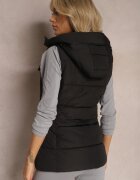 h&s Vestă Neagră cu Glugă Matlasată Superra