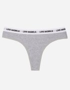 han Chiloți tanga Gri din Bumbac Decorate cu Inscripții Amero
