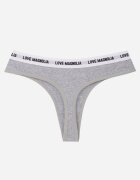 han Chiloți tanga Gri din Bumbac Decorate cu Inscripții Amero