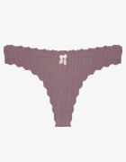 han Chiloți tanga Violet Rebrate din bumbac Ilweda