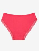 han Chiloți tip slip Fuchsia cu Dantelă din Bumbac Elastic Wiabelia
