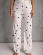 han Set de pijamale elastic alb cu inimioare Pantaloni și Top Isle