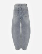 hello miss Blugi Albaștri deschis din Bumbac Barrel Leg High Waist Vezorea