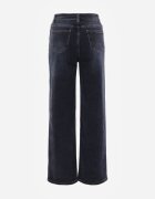 hello miss Blugi Albastri din bumbac cu croială High Waist Straight Leg Rhaenithe