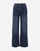 hello miss Blugi Albastri Wide Leg Regular Waist cu Bumbac și Vâscoză Petocea