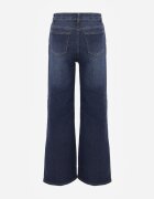 hello miss Blugi Albastri Wide Leg Regular Waist cu Bumbac și Vâscoză Petocea